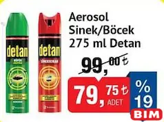 DETAN AEROSOL SİNEK/BÖCEK 275 ML fiyat ve kampanya bilgisi
